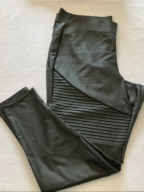 torrid Black Faux-Leather Panel Leggings